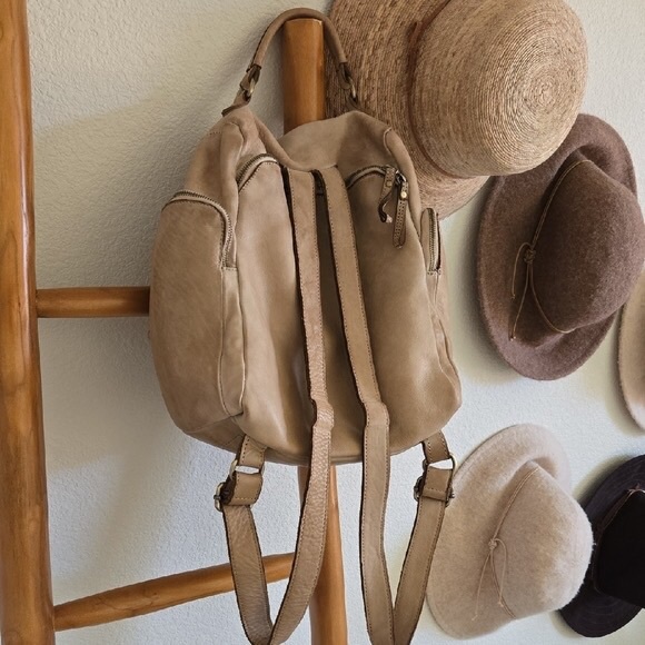 Free People Tan Leather Mia Backpack - Picture 5 of 5